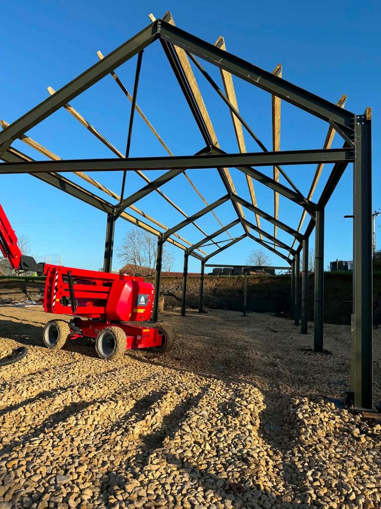 Steel-frame building — main structure
