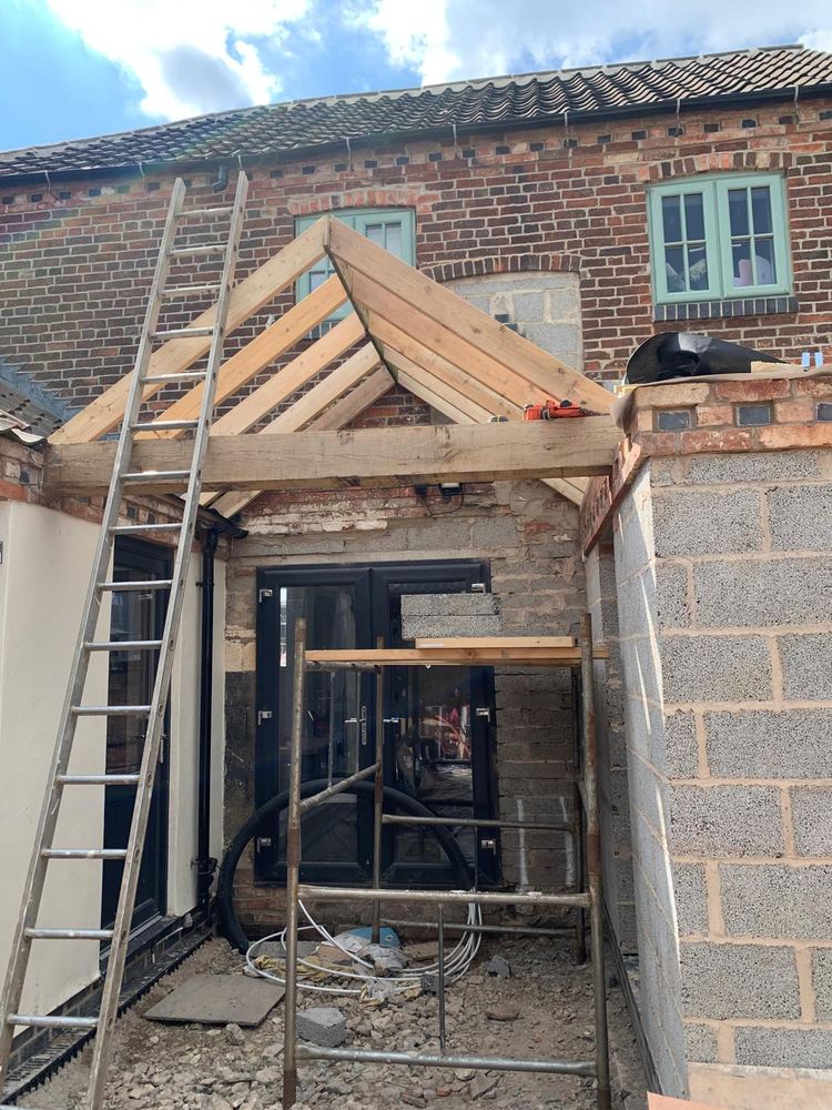 House extension — roof & blockwork