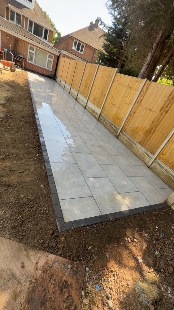 Porcelain patio & prepared sub-base