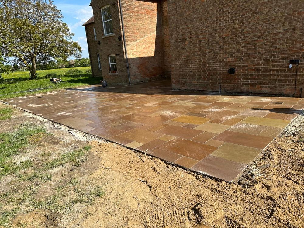 Natural stone patio