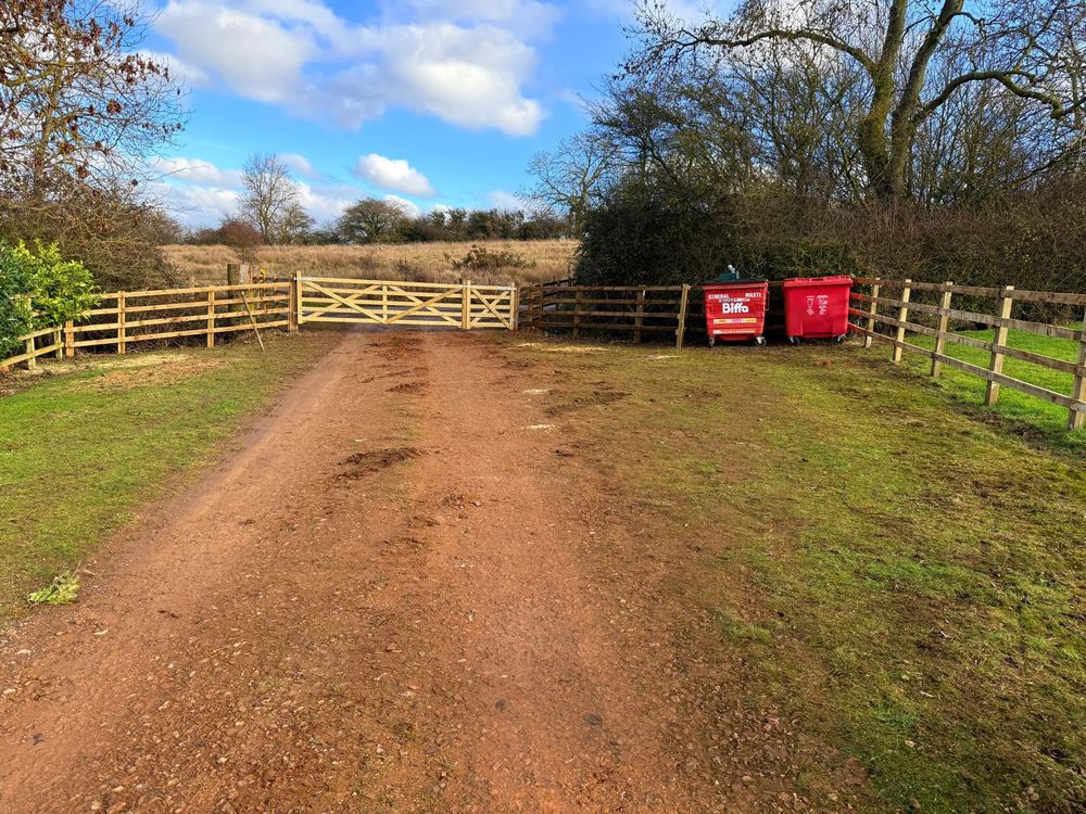Timber field gate & post-and-rail