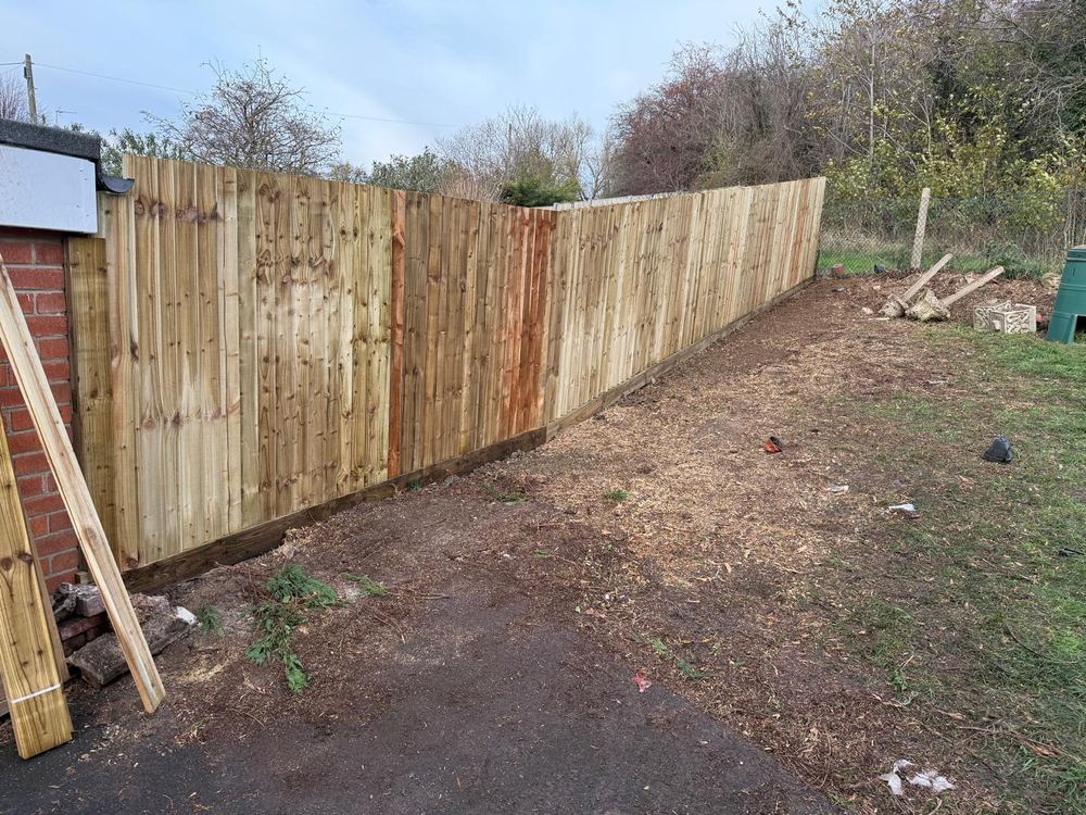 Close-board boundary fence