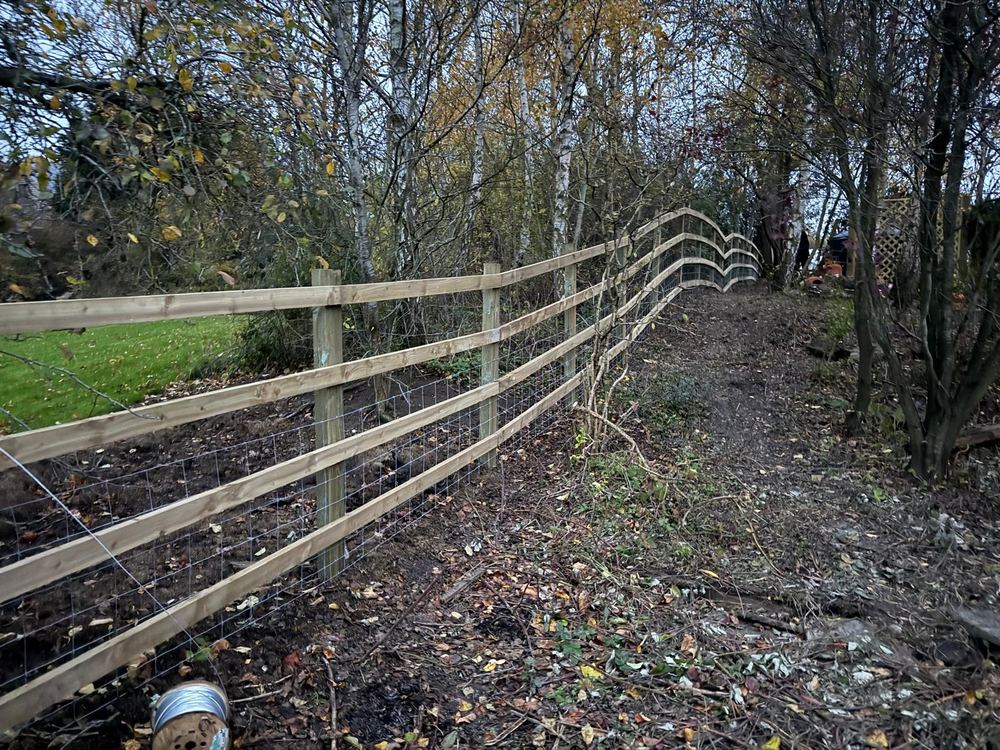 Post-and-rail fencing
