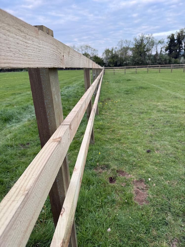 Post-and-rail fencing