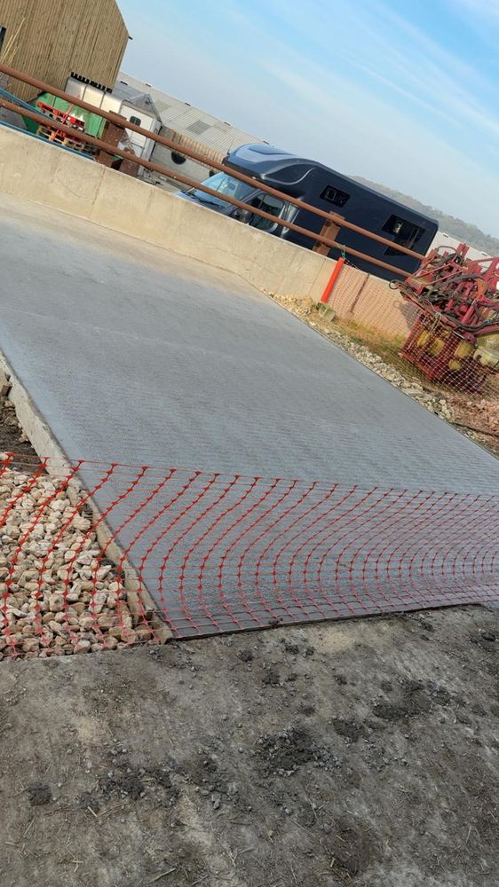 Concrete hardstanding