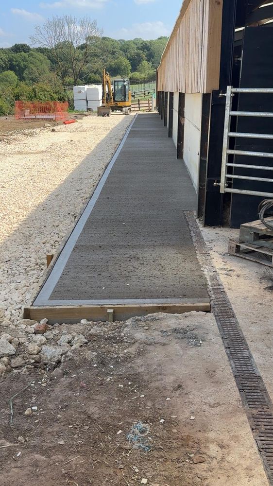 Concrete strip foundation