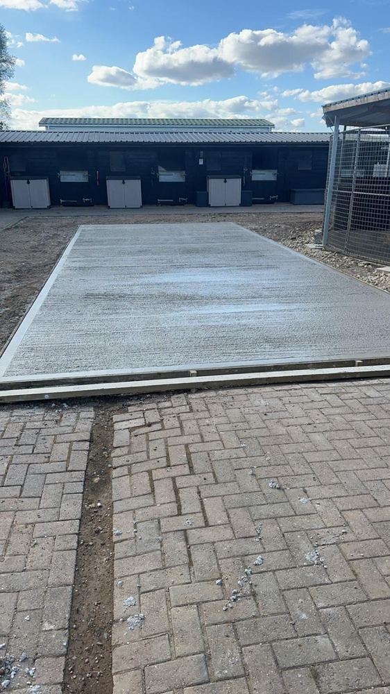 Concrete hardstanding